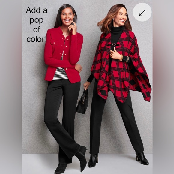 Talbots, Refined Bi-Stretch Barely Boot Trouser Pants, Black, Size 16 - Picture 9 of 11